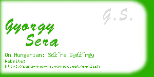 gyorgy sera business card